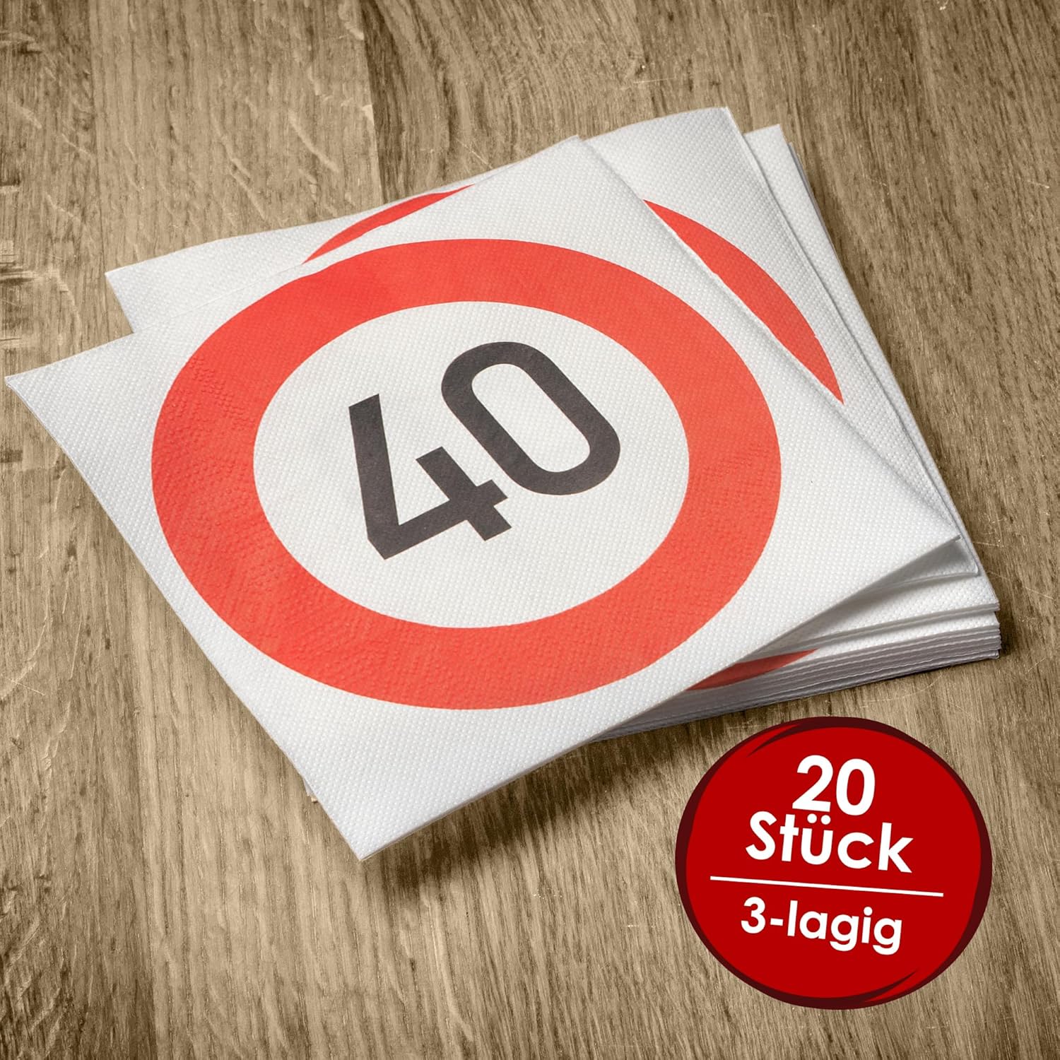 Happy Birthday 40 napkins 3-ply 20s 4