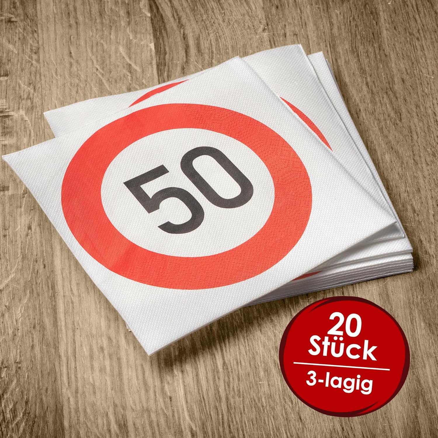 Happy Birthday 50 Servietten 3-lagig 20er 4