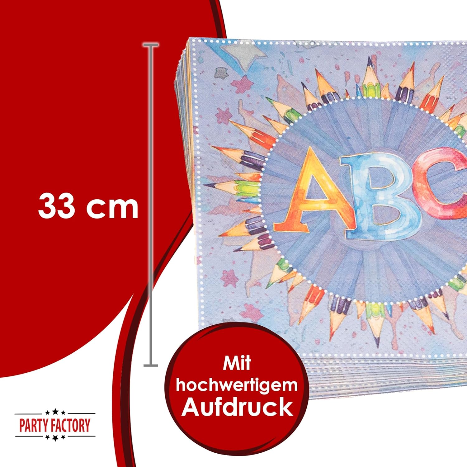 Back to School neutral napkins 3-ply 20 pieces 2