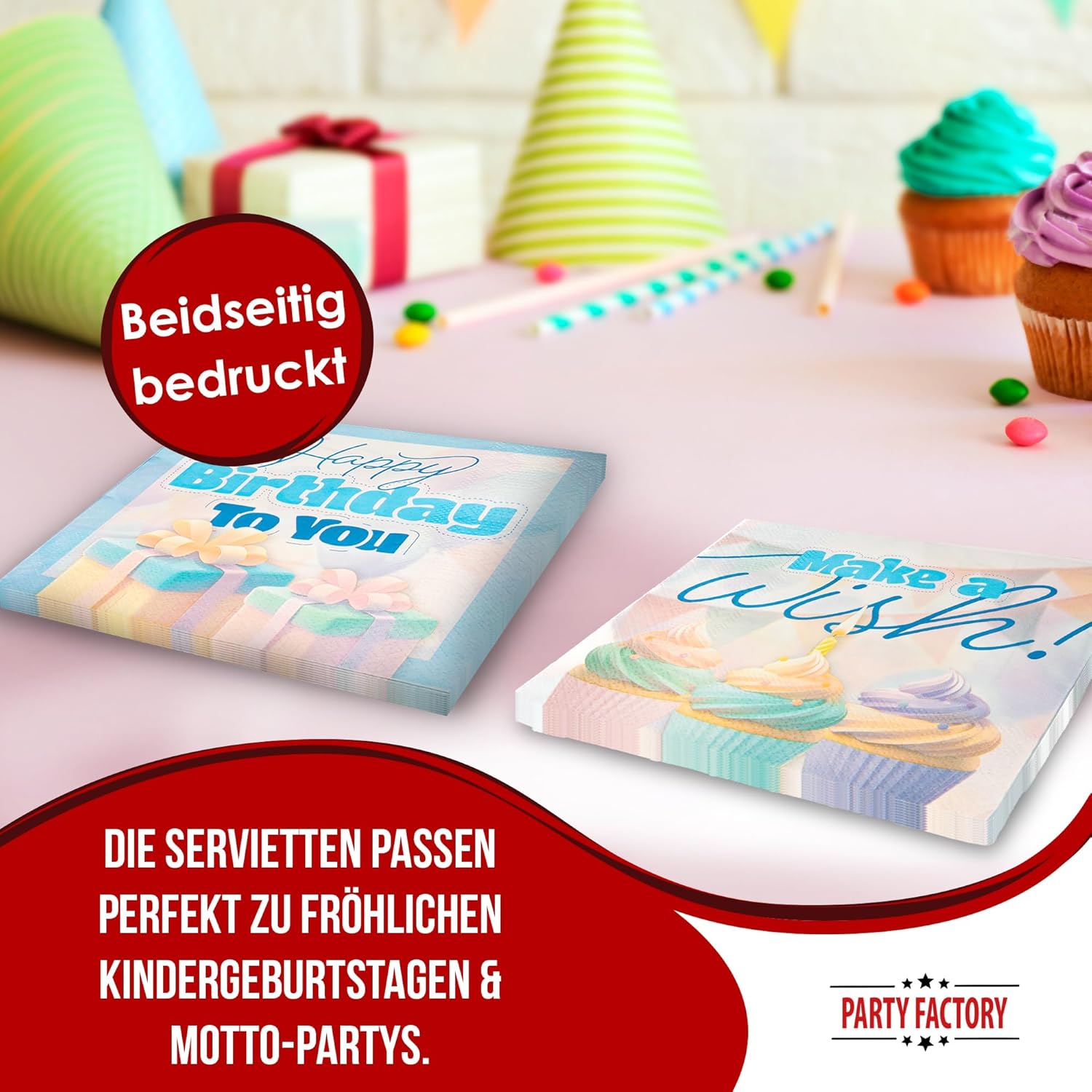 Happy Birthday Pastel Napkins 3-ply 20s 9