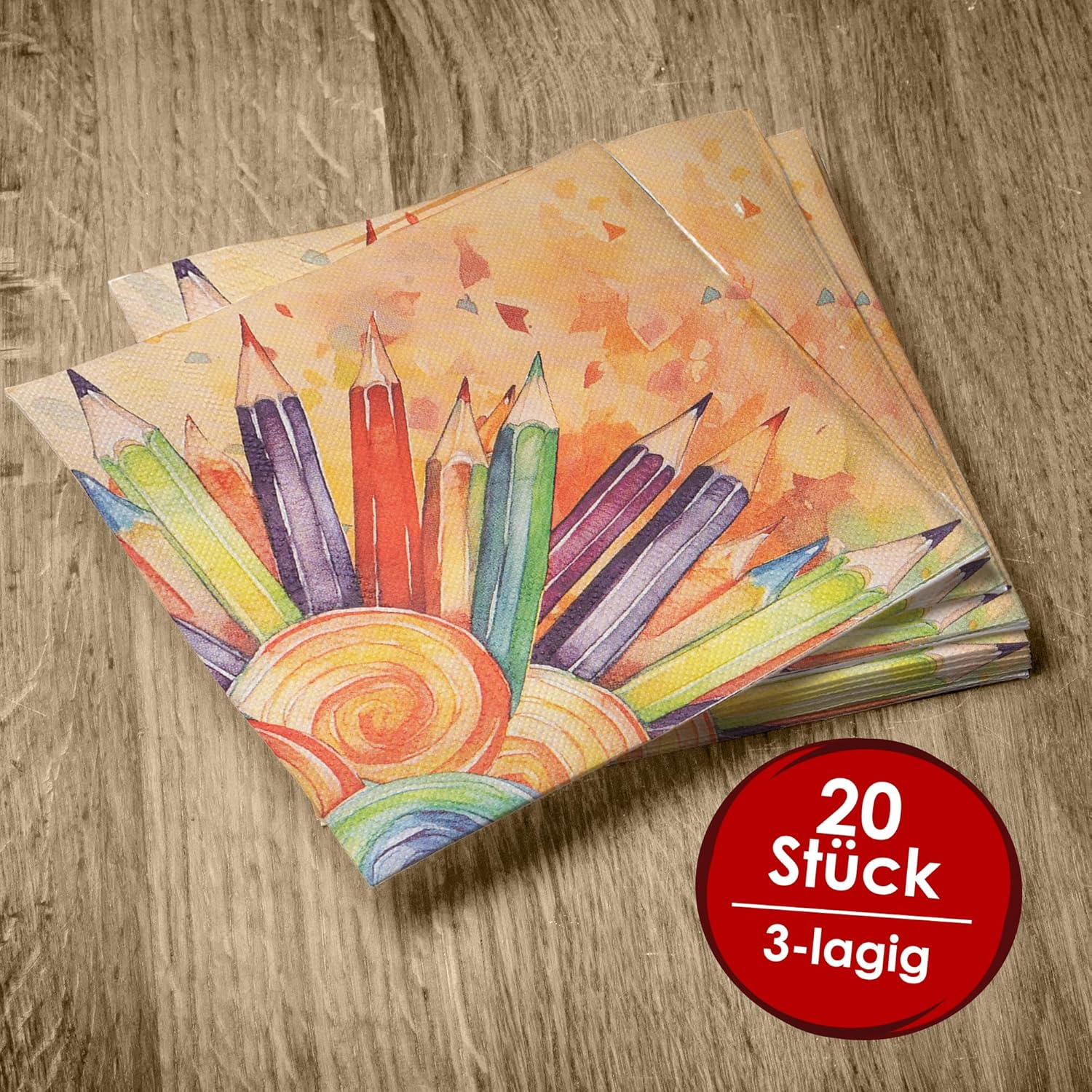 Back to School neutral napkins 3-ply 20 pieces 4