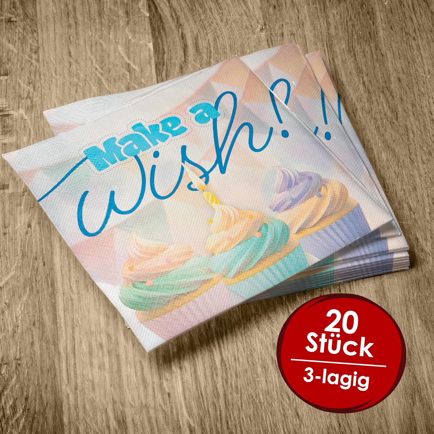 Happy Birthday Pastel Napkins 3-ply 20s 10