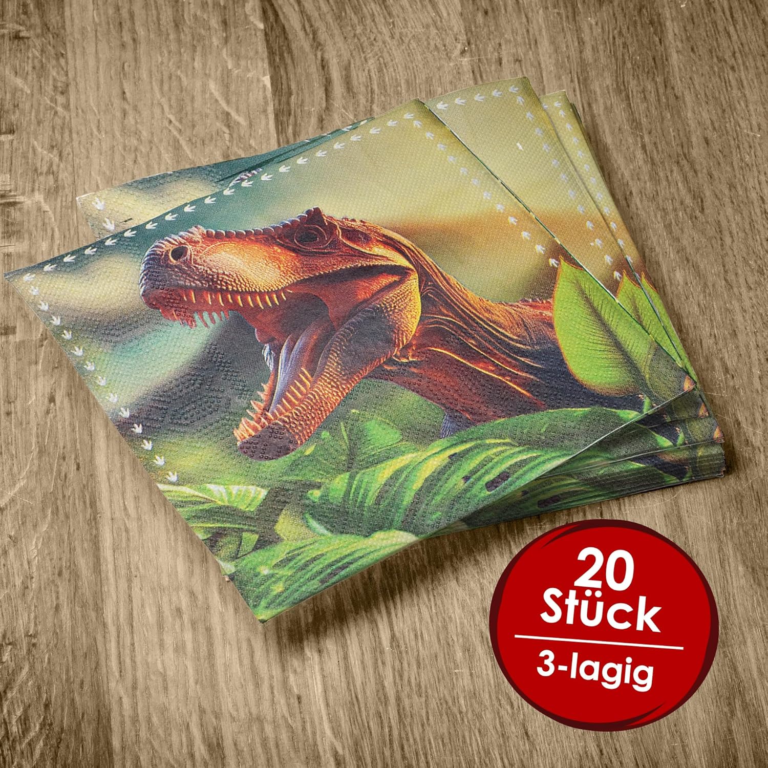 Dino Realistic Napkins 3-ply 20pcs 3