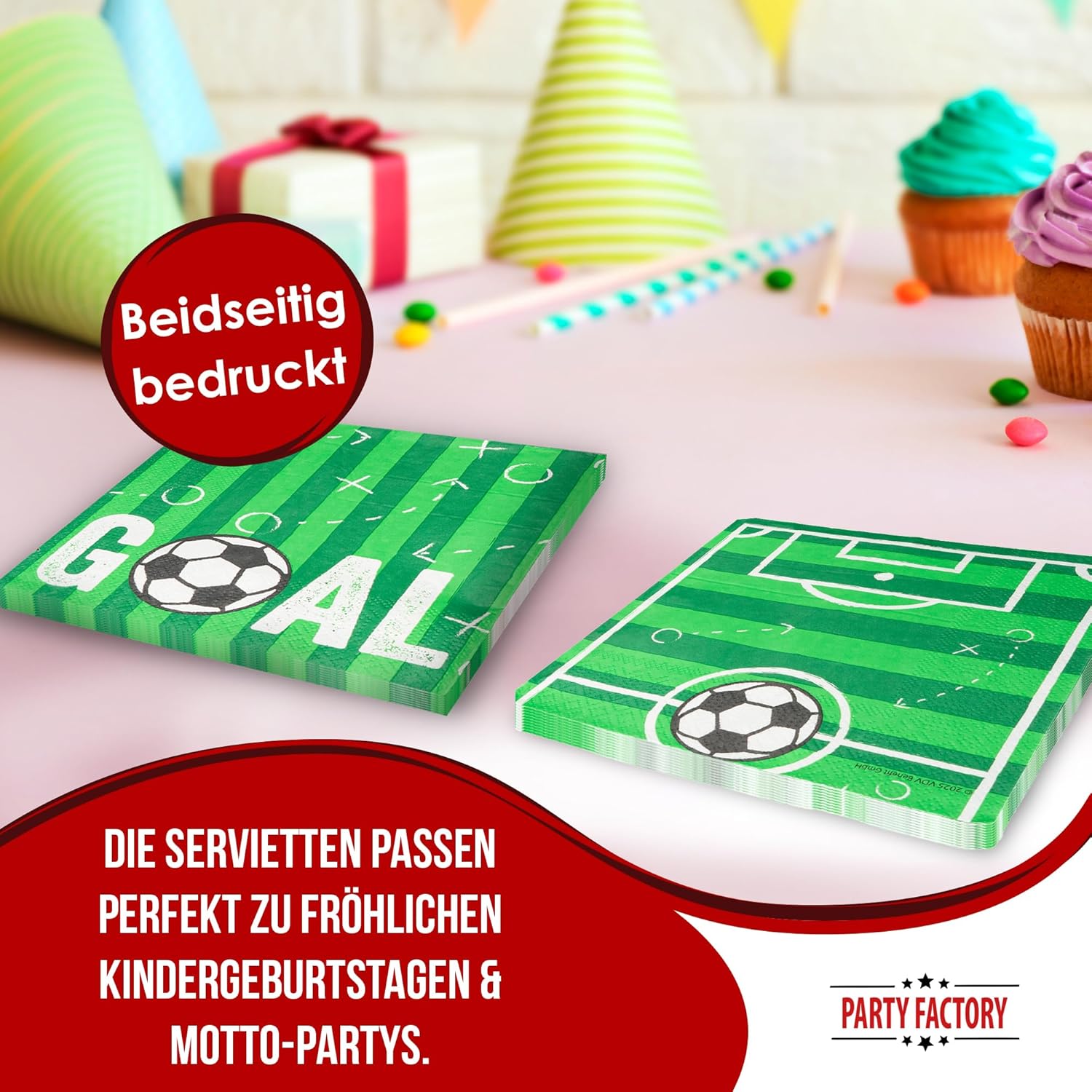 Fußball Goal Servietten 3-lagig 20er 9