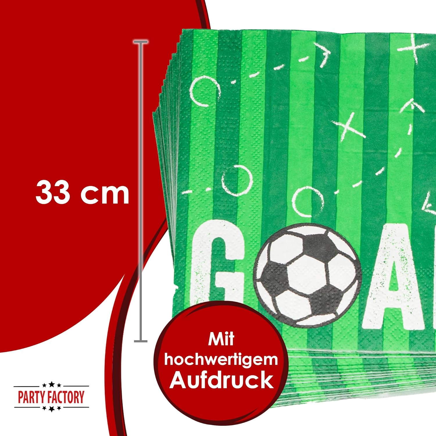 Fußball Goal Servietten 3-lagig 20er 11
