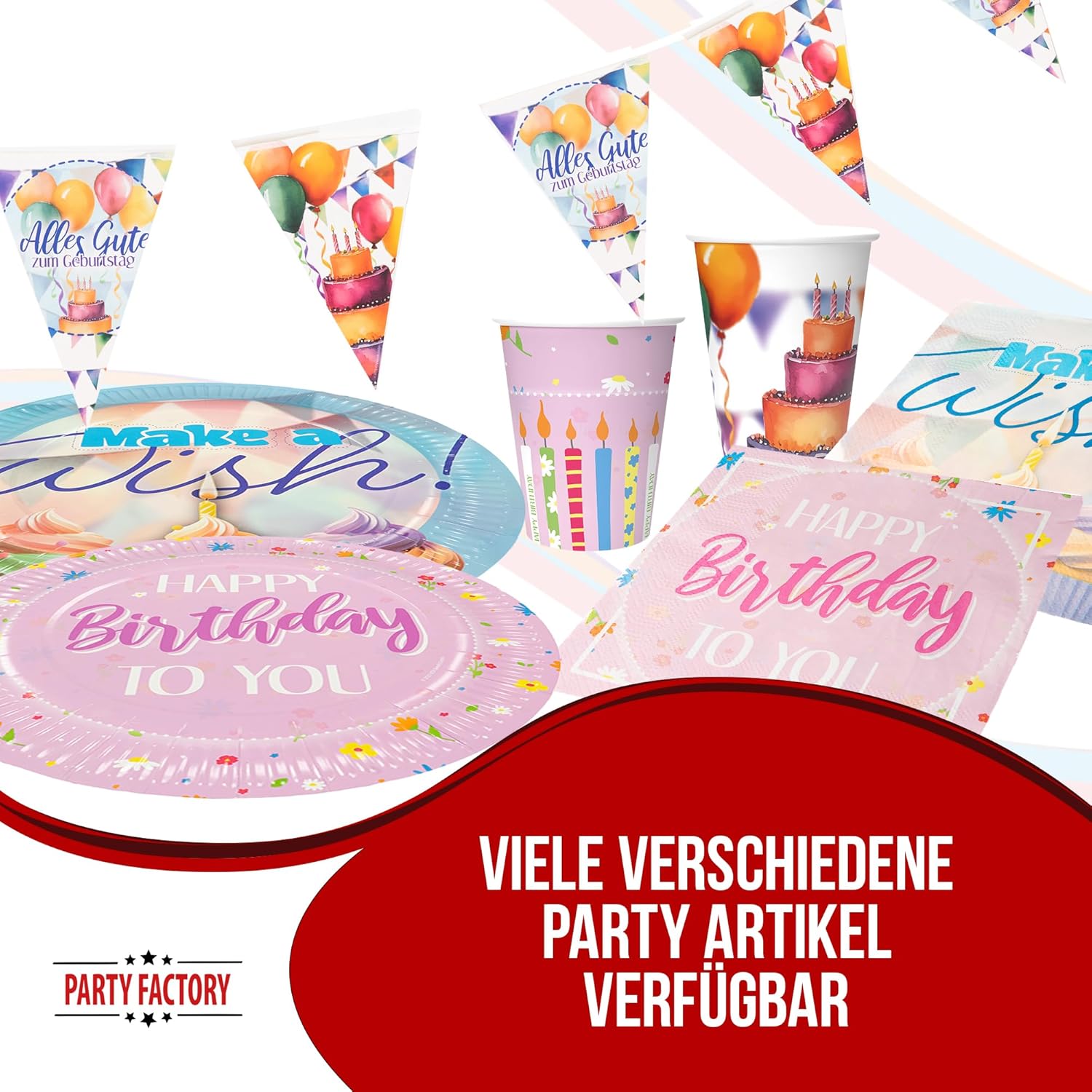 Happy Birthday Pink Napkins 3-ply 20s 12