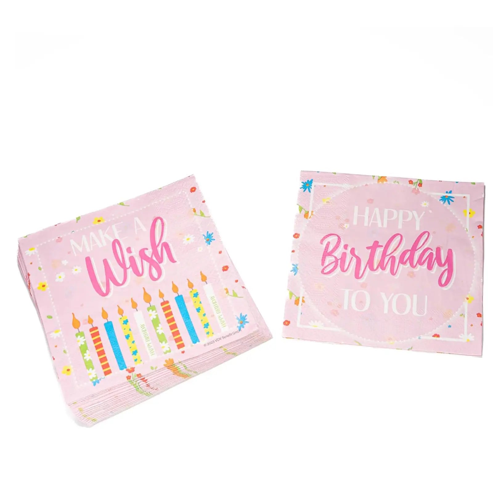 Happy Birthday Pink Napkins 3-ply 20s 8