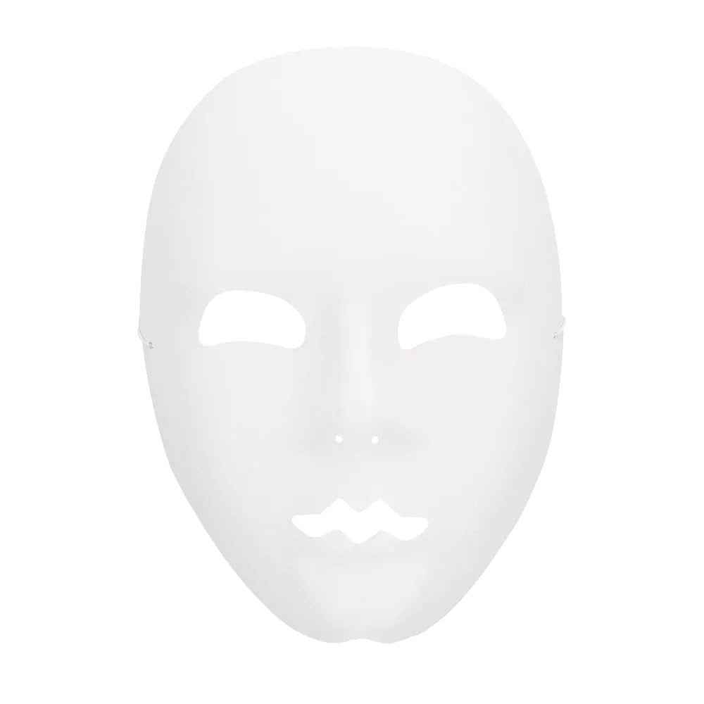 White pantomime face mask – neutral mask for carnival, theatre &amp; party 2