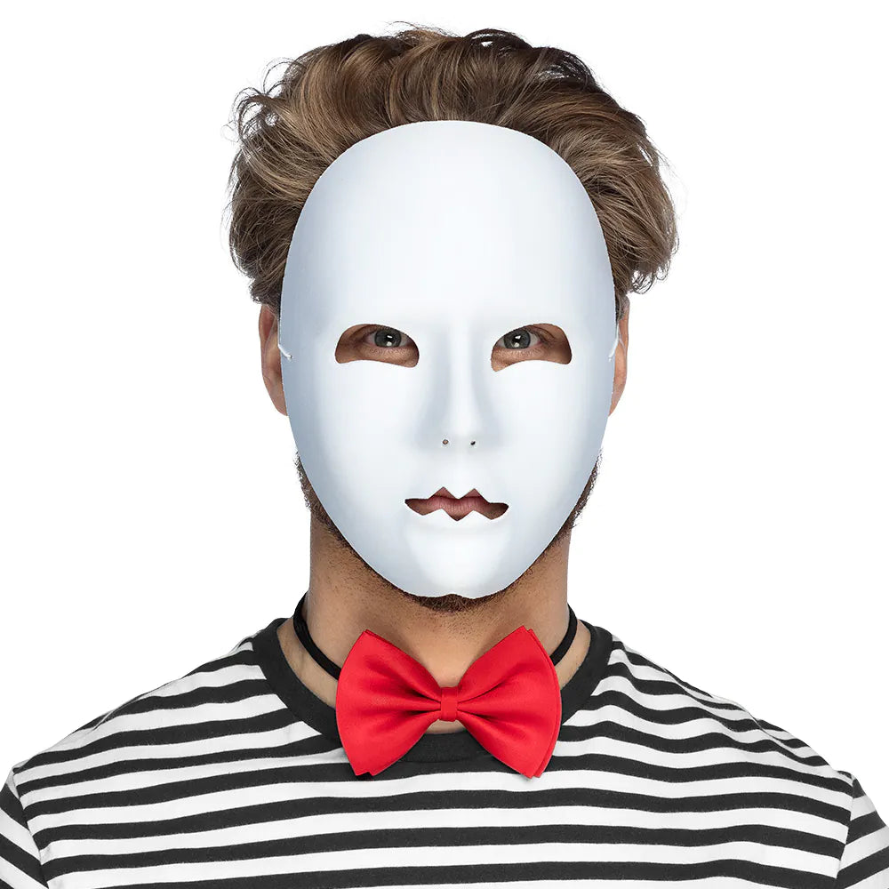 White pantomime face mask – neutral mask for carnival, theatre &amp; party 4