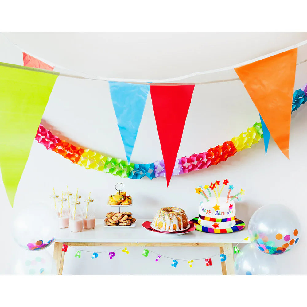 Hut Rainbow Cake Happy Birthday – bunter Partyhut Geburtstagshut für Erwachsene 4