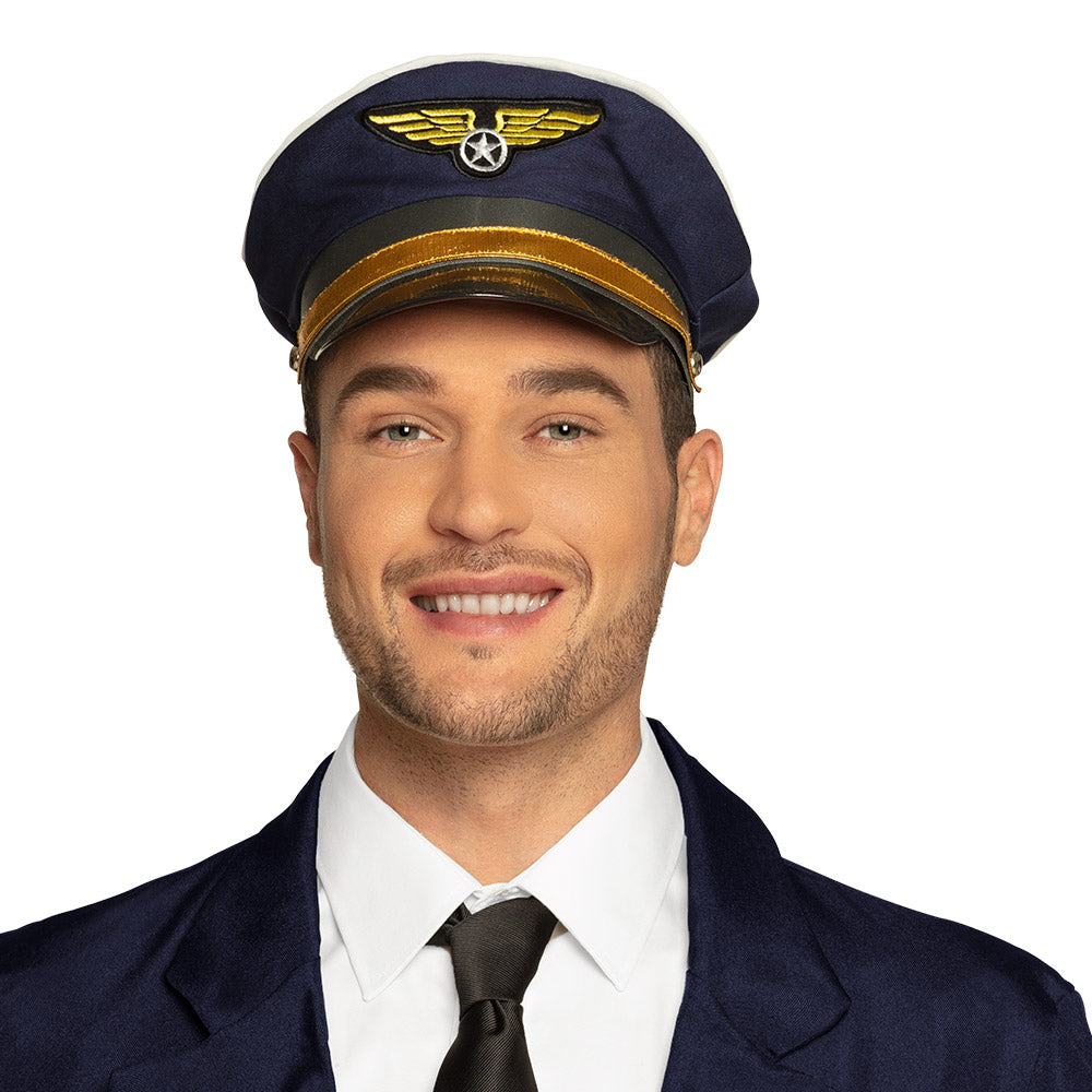 Pilotenmütze Roger – Verstellbare Flugkapitän Mütze für Kostüm, Karneval & Party 1