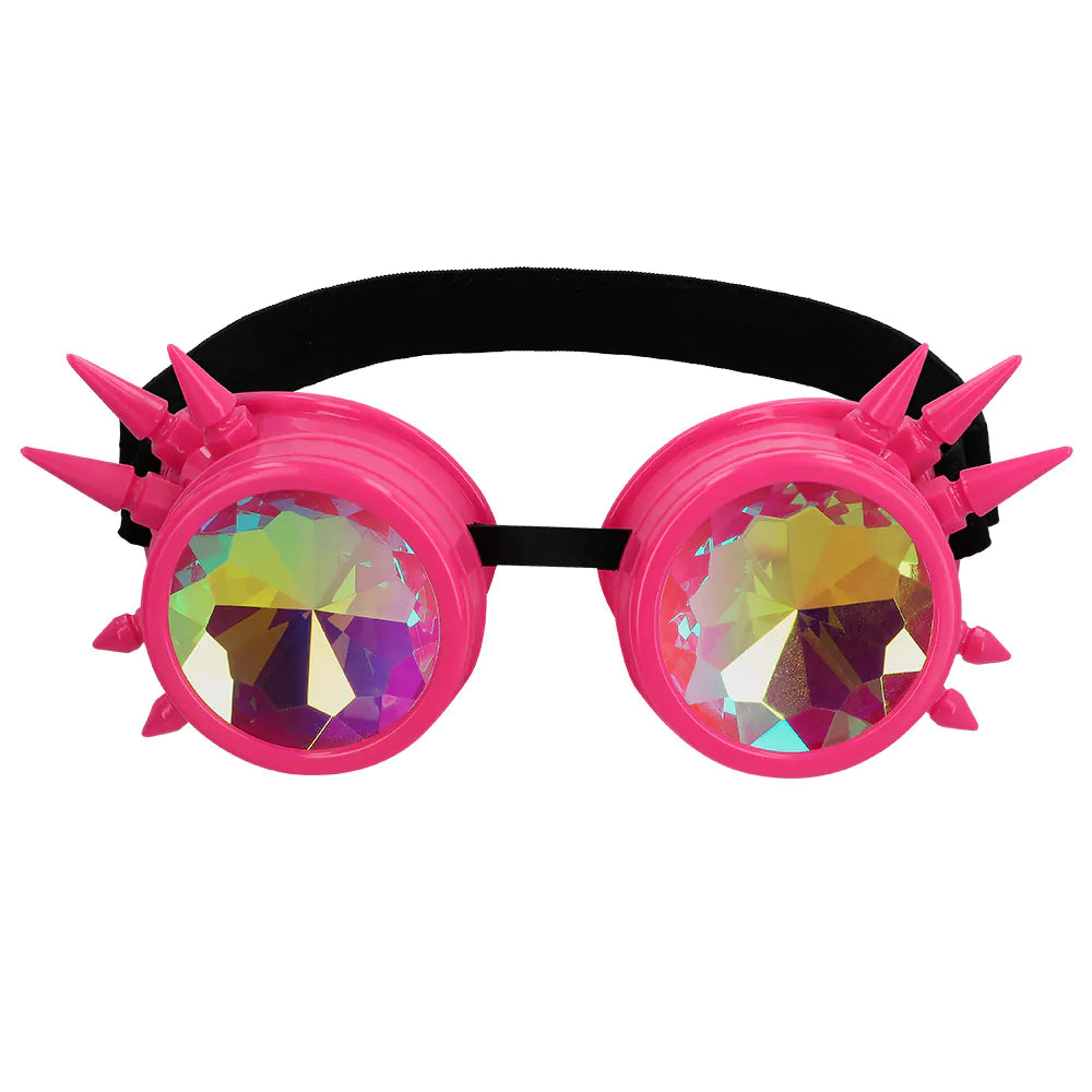 Party glasses festival pink – Neon prism glasses for rave, carnival &amp; Pride 2