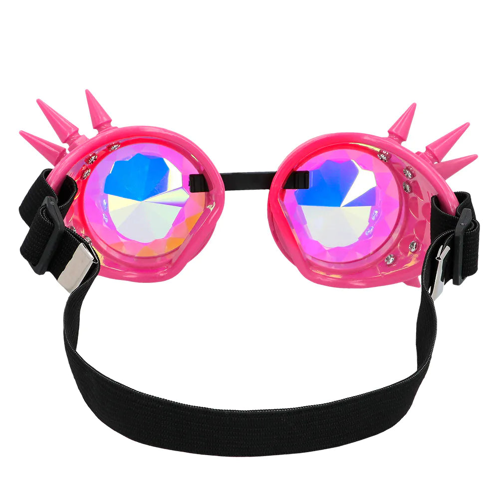 Party glasses festival pink – Neon prism glasses for rave, carnival &amp; Pride 5