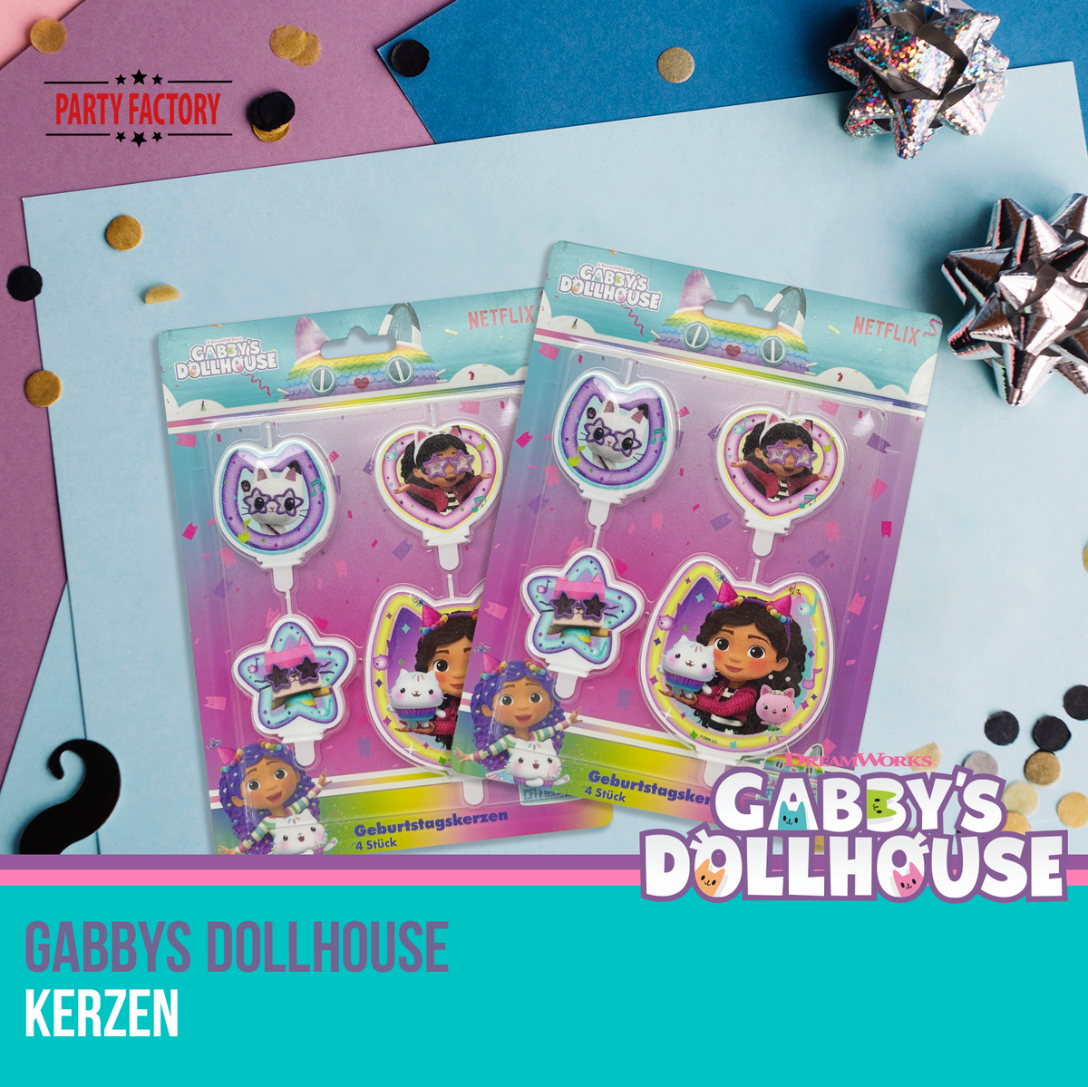 Gabby’s Dollhouse Geburtstagskerzen 4 Stück 7