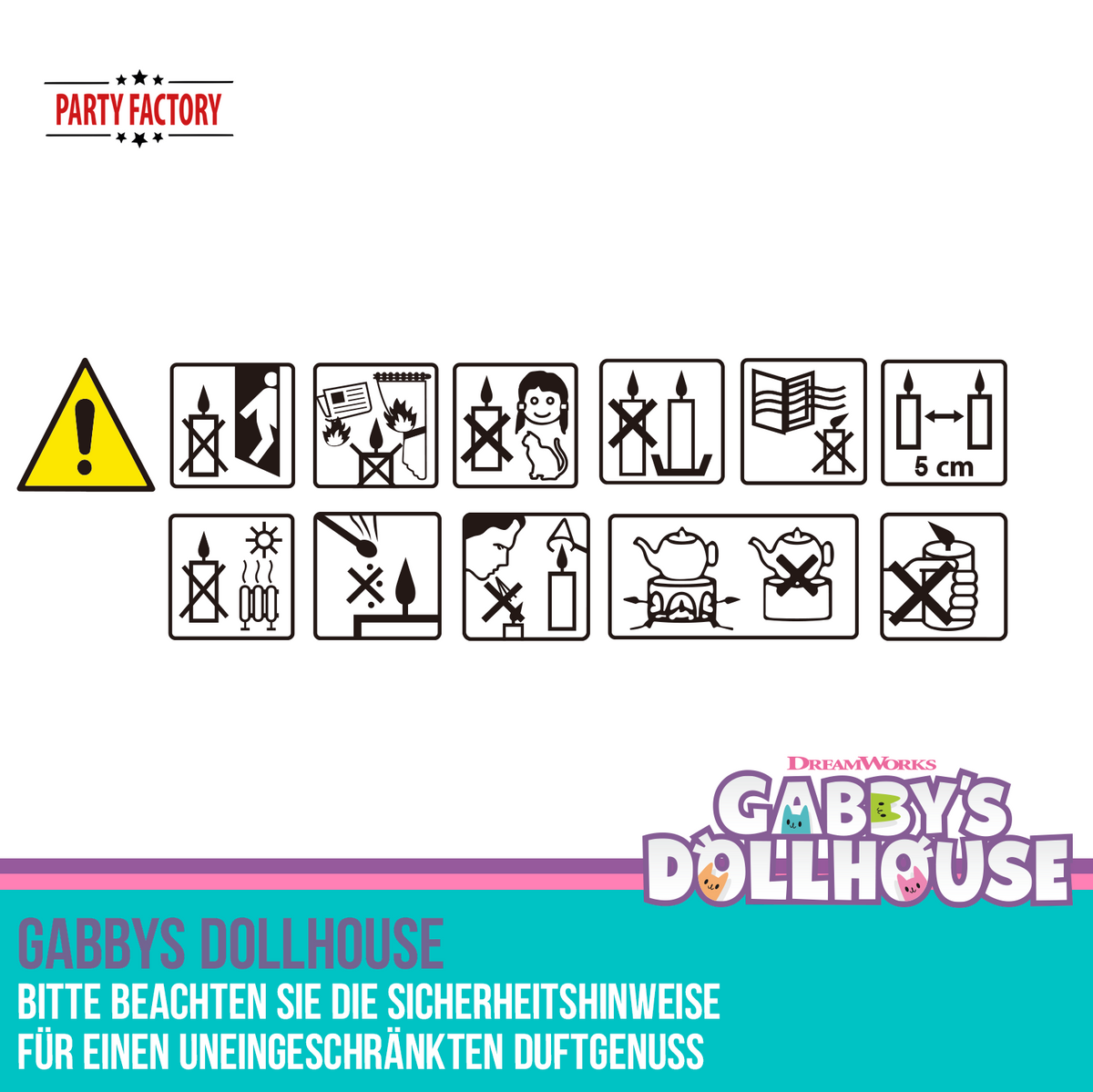 Gabby’s Dollhouse Geburtstagskerzen 4 Stück 8