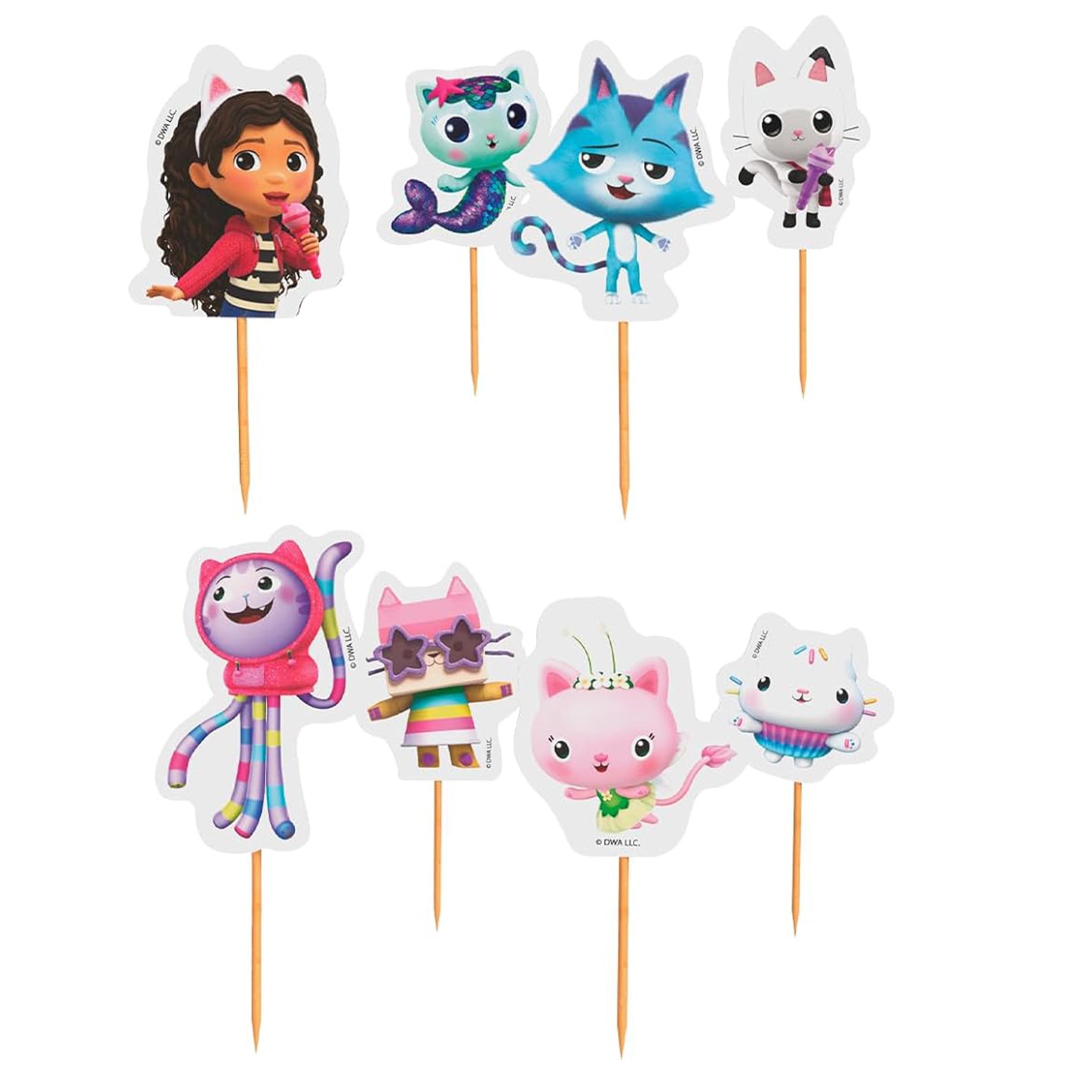 Gabby's Dollhouse Party Picks 12 Pieces - Decorative Picks for Muffins & Snacks 2