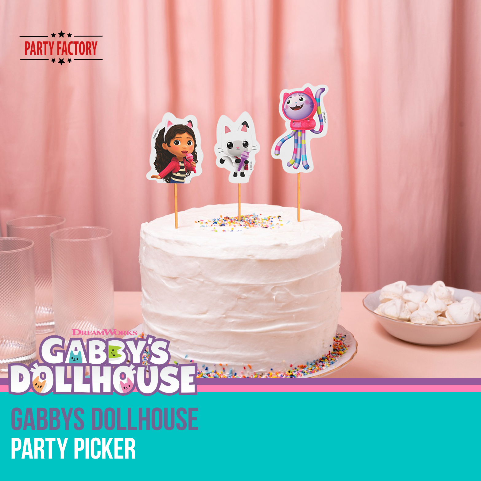 Gabby’s Dollhouse Party Picker 12 Stück – Deko Picker für Muffins & Snacks 2
