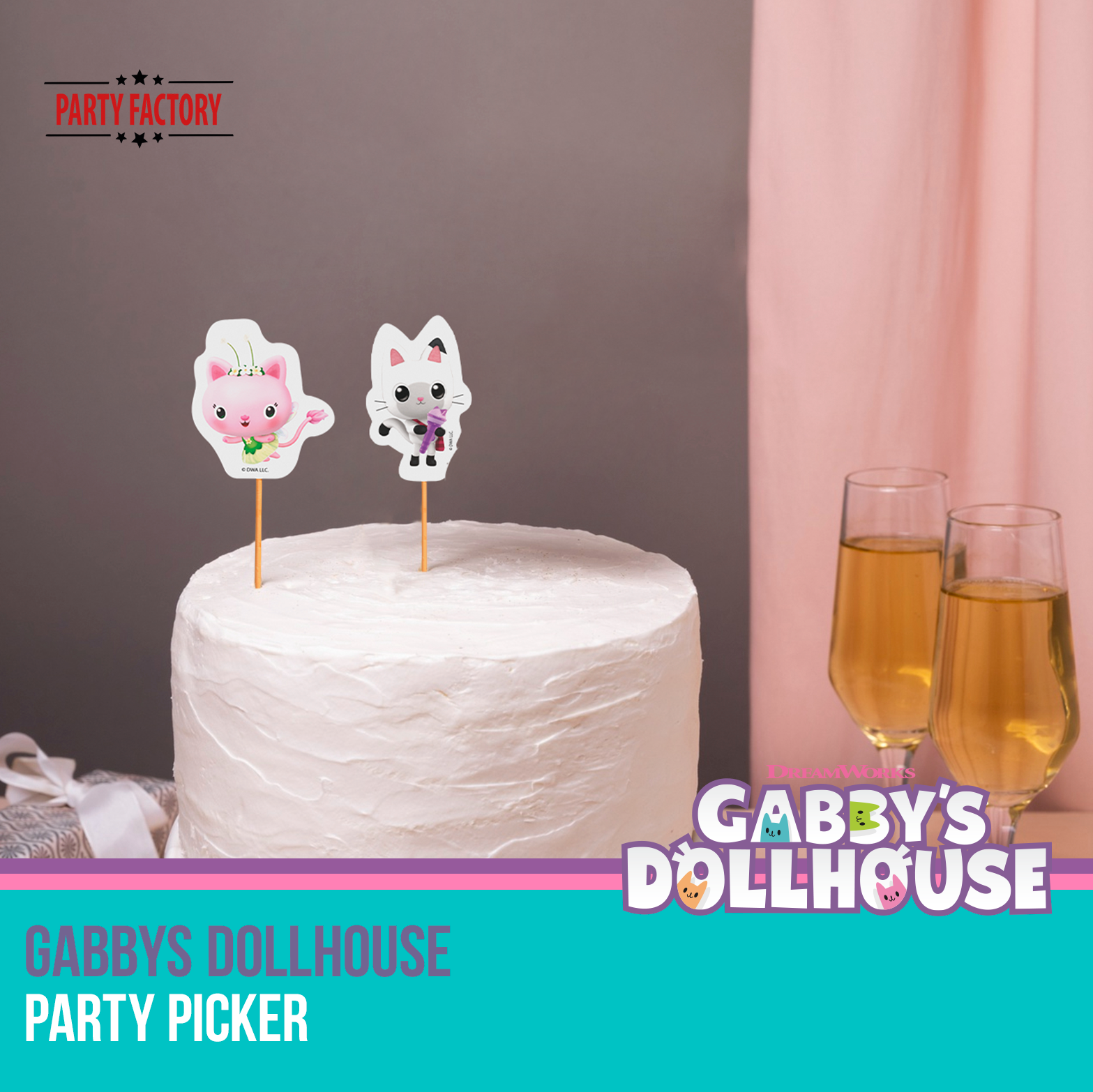 Gabby’s Dollhouse Party Picker 12 Stück – Deko Picker für Muffins & Snacks 3