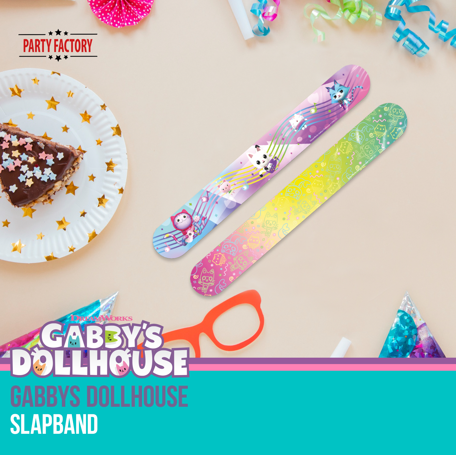 Gabby’s Dollhouse Slapband 2er Set – Bunte Schnapp-Armbänder für Kinder 5