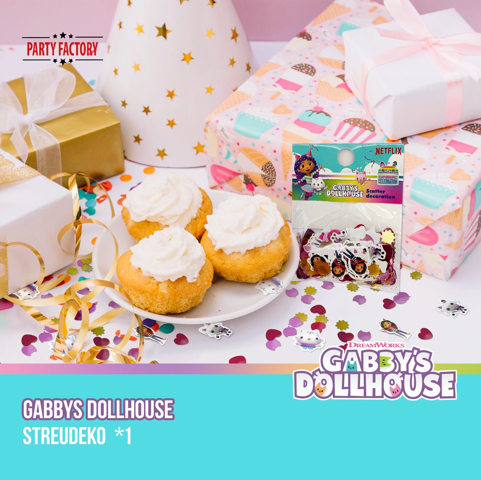Gabby's Dollhouse Table Scatter Decoration for Kids' Party 8