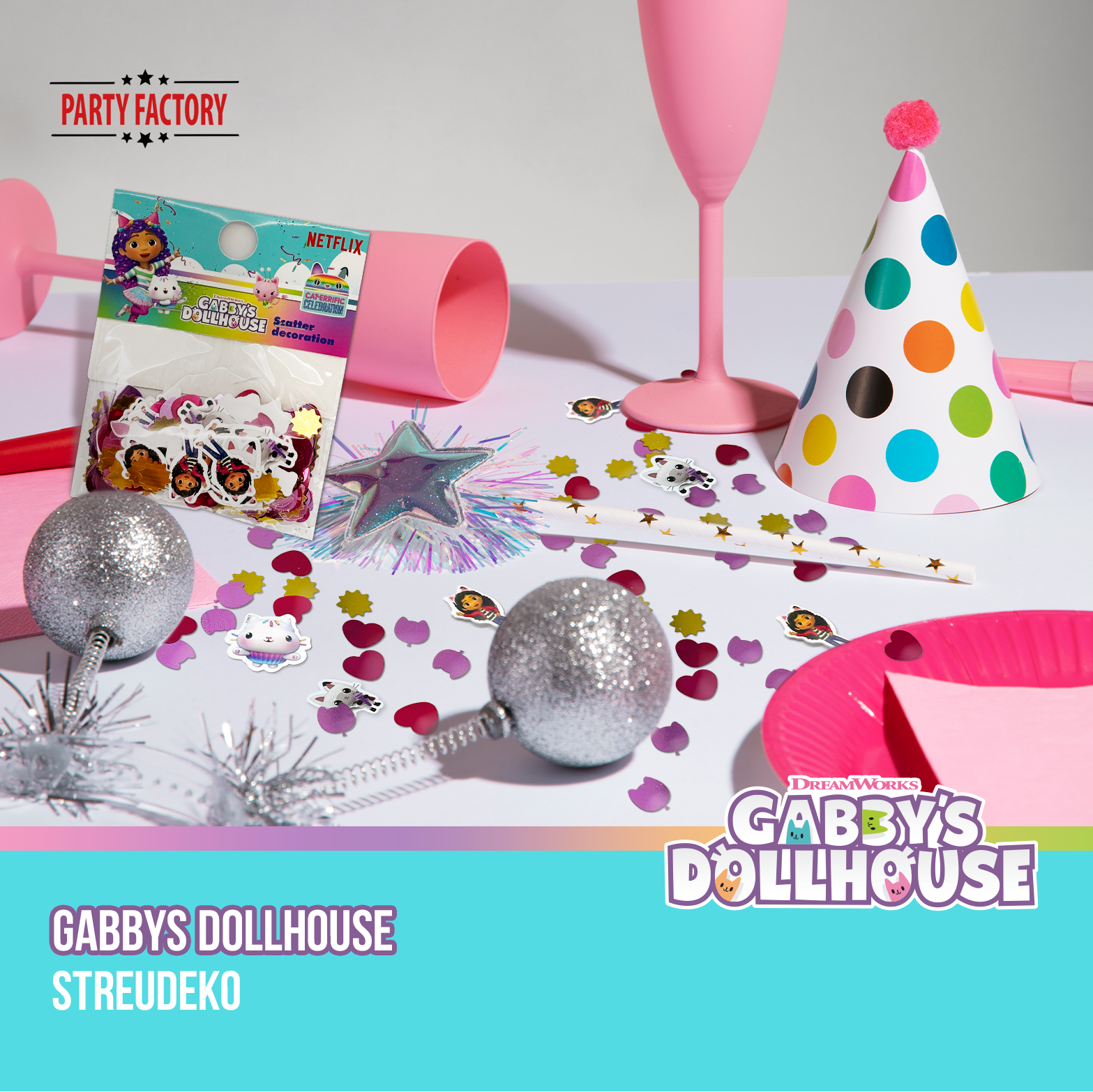 Gabby's Dollhouse Table Scatter Decoration for Kids' Party 10