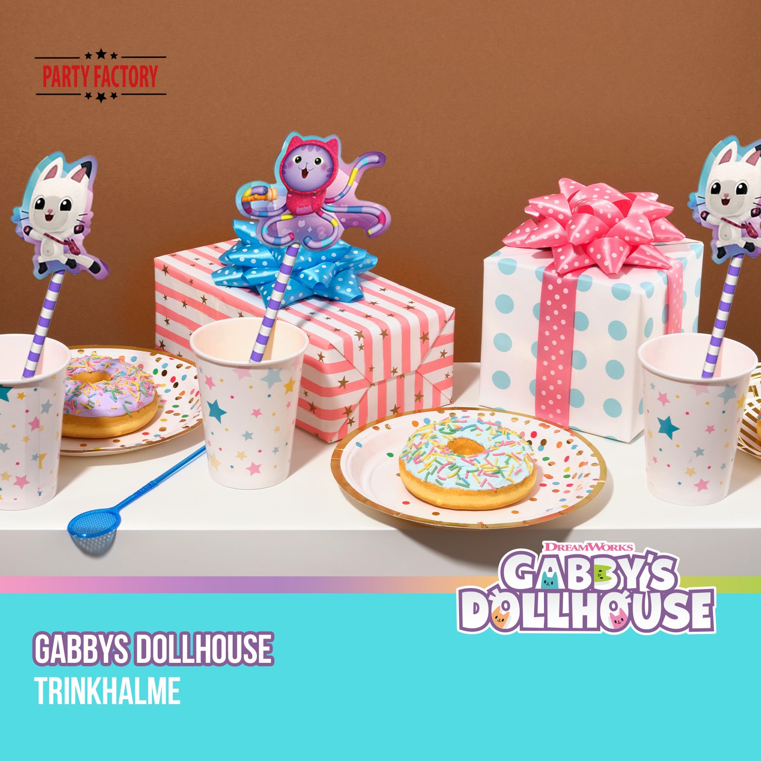 Gabby's Dollhouse Drinking Straws 8-pack 10