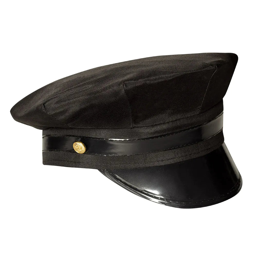 Black driver's cap – Classic chauffeur's cap for costume &amp; party 2