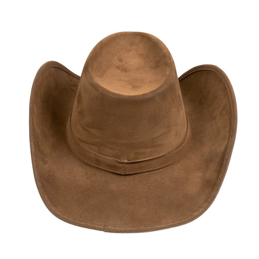 Cowboy hat Wyoming brown Western hat made of faux leather for men 4
