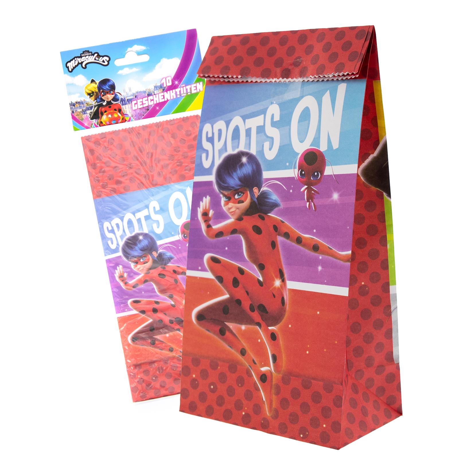 Miraculous Party Bag Paper incl. Stickers 10 pcs. 10