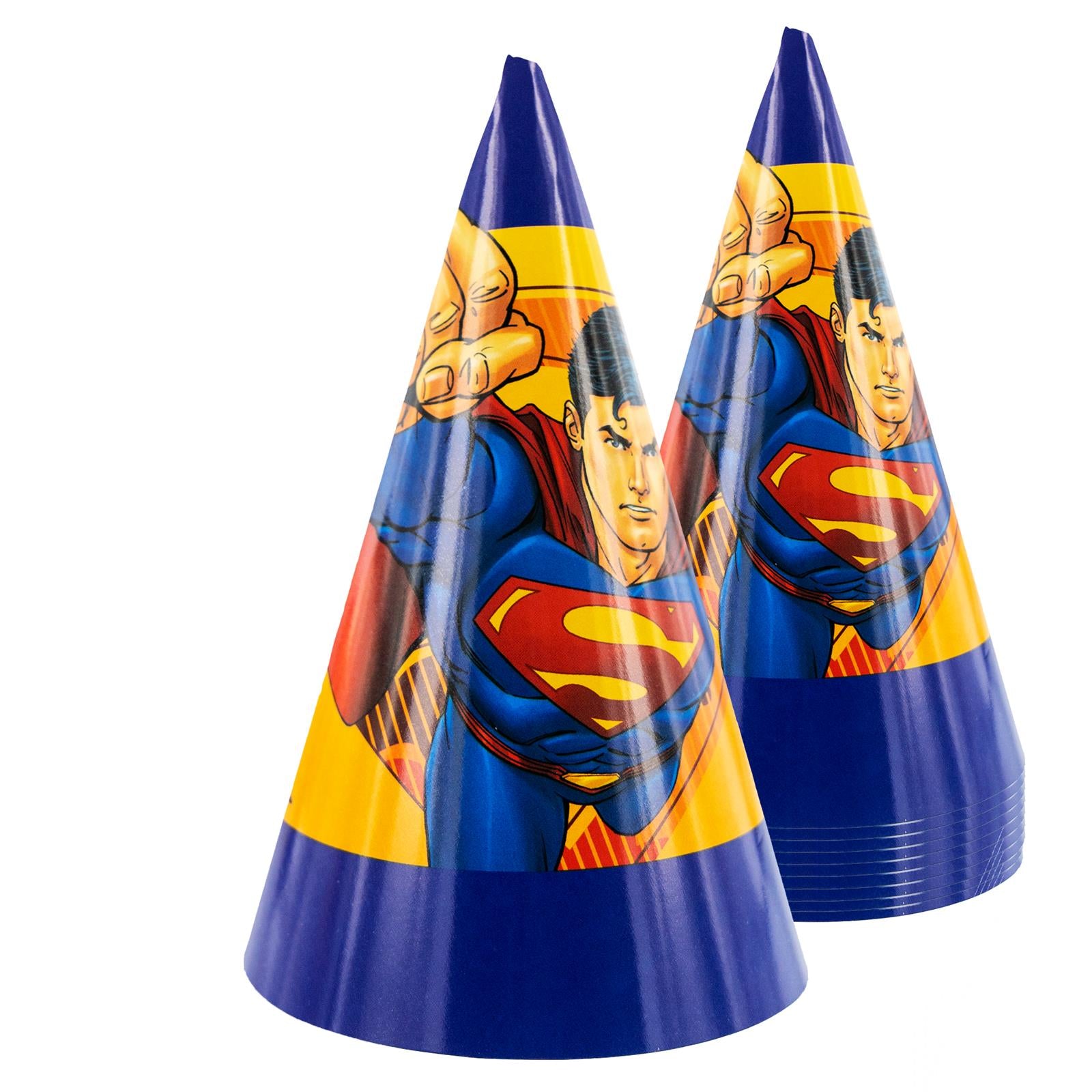 Superman Partyhüte 10 Stück