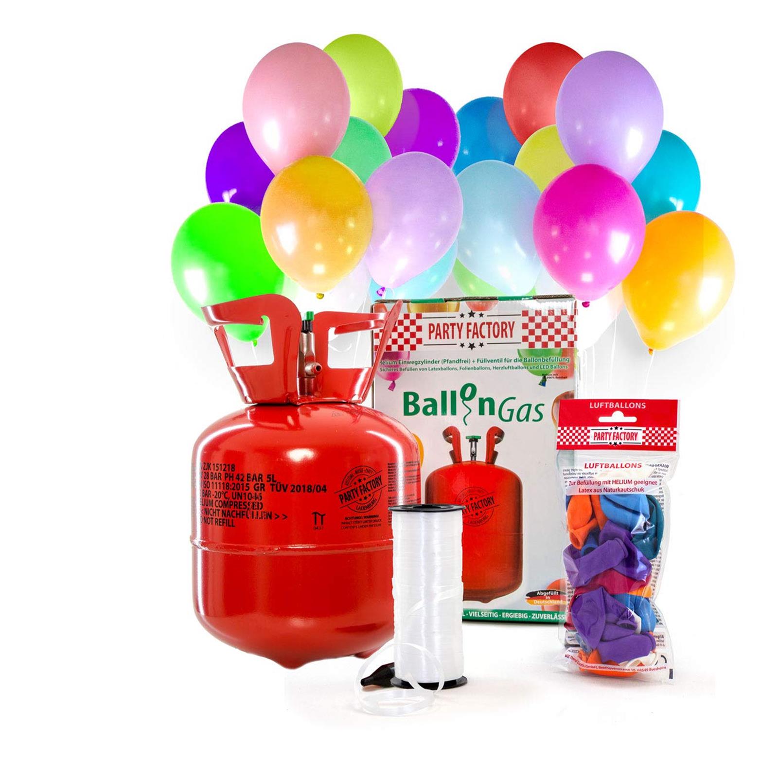 Helium balloon gas set with 20 balloons, 140l 9