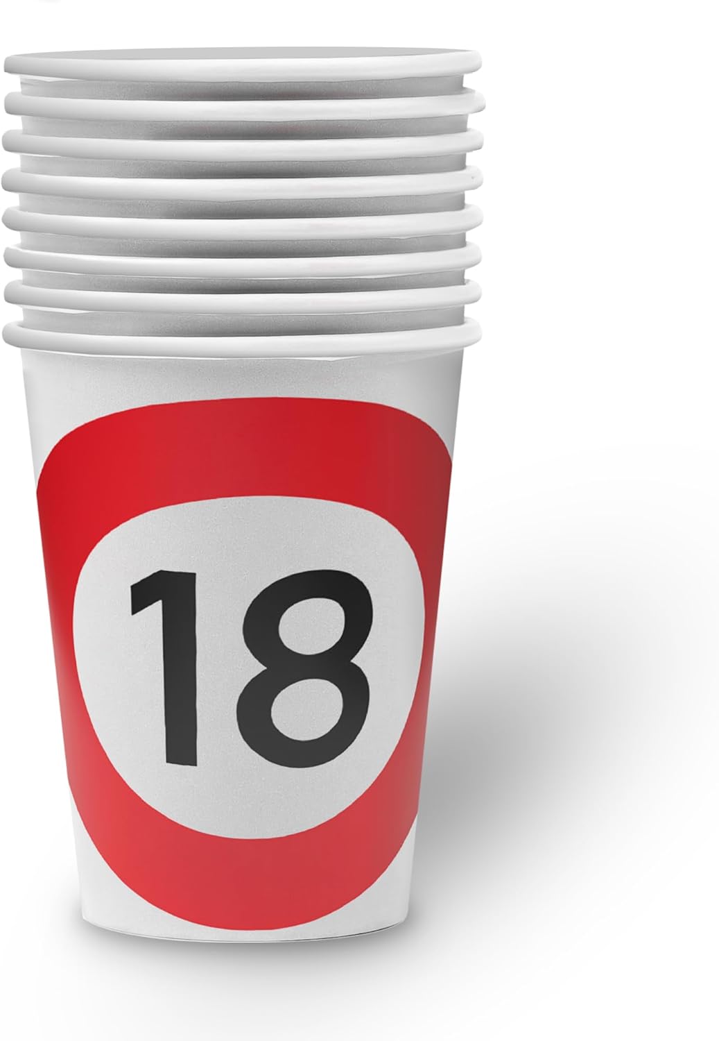 Becher Happy Birthday 18 8er-Pack 250  ml