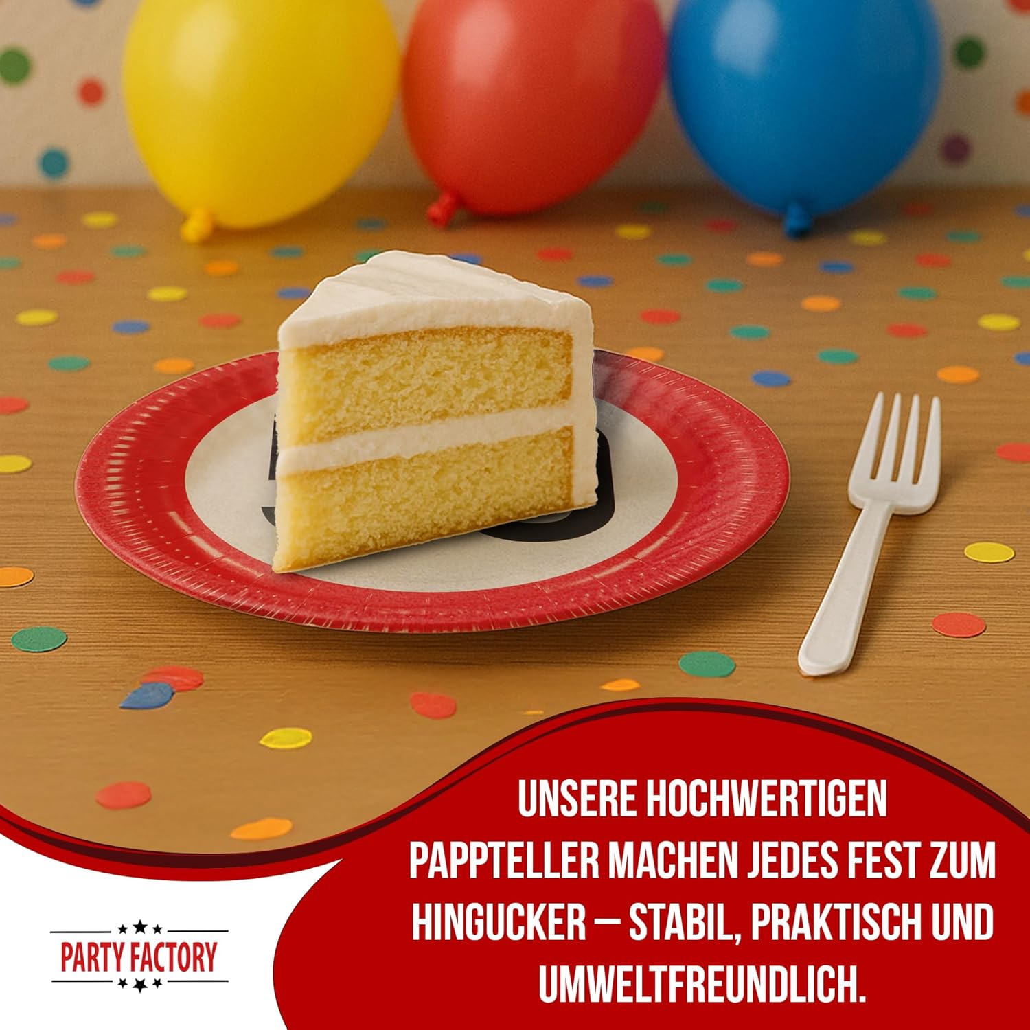 Happy Birthday 50 Teller – 8er-Pack, Ø 23cm, Deko für den 50. Geburtstag 4