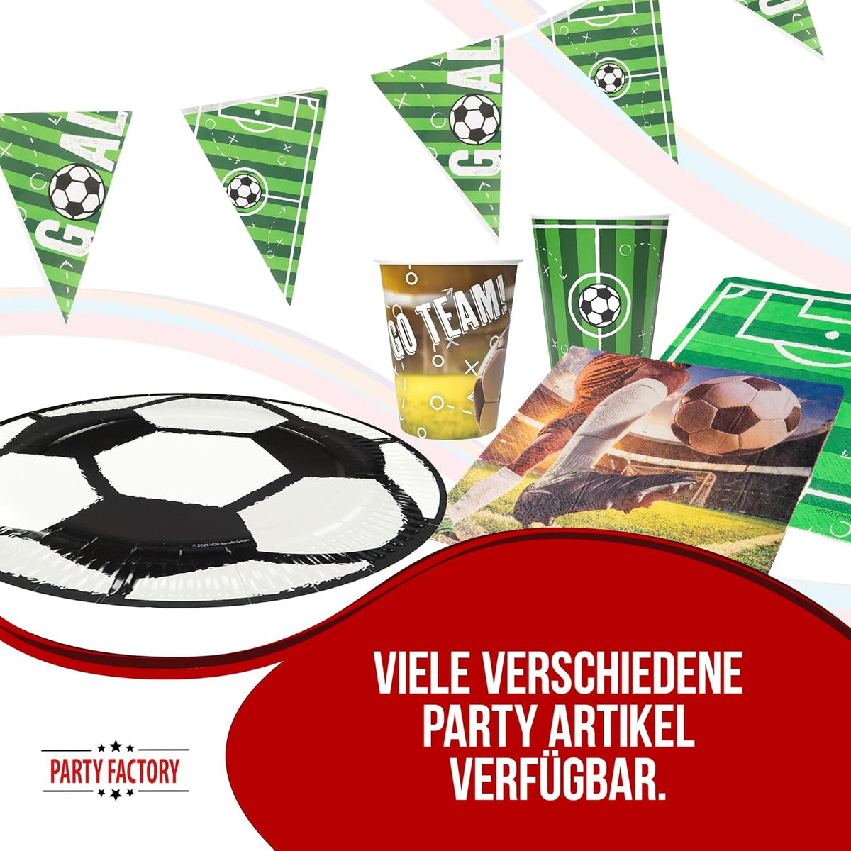 Fußball Wimpelkette Goal 4-5 m grün 12