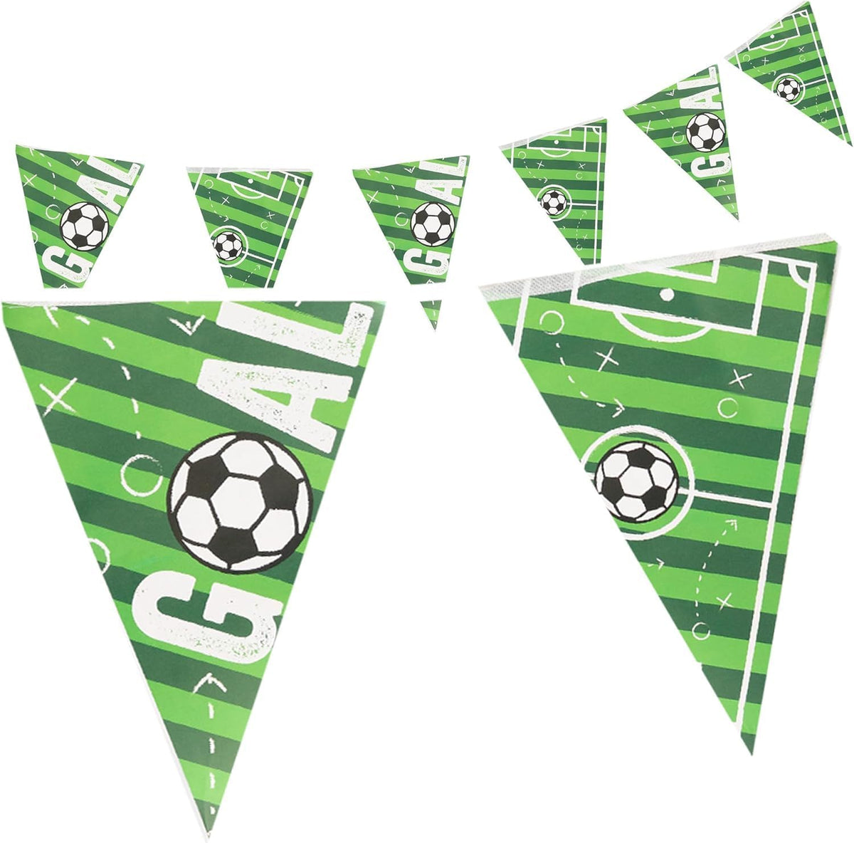 Fußball Wimpelkette Goal 4-5 m grün 8