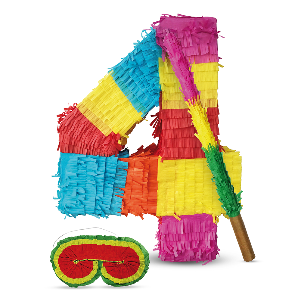 Pinata 4 sticks and mask birthday decoration 2
