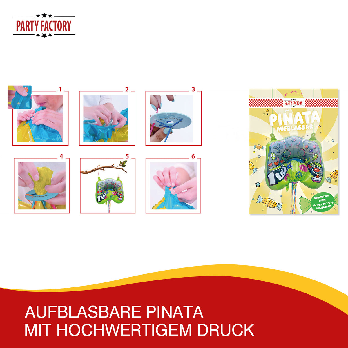 Zieh-Pinata Controller aufblasbar 80×75 cm 10