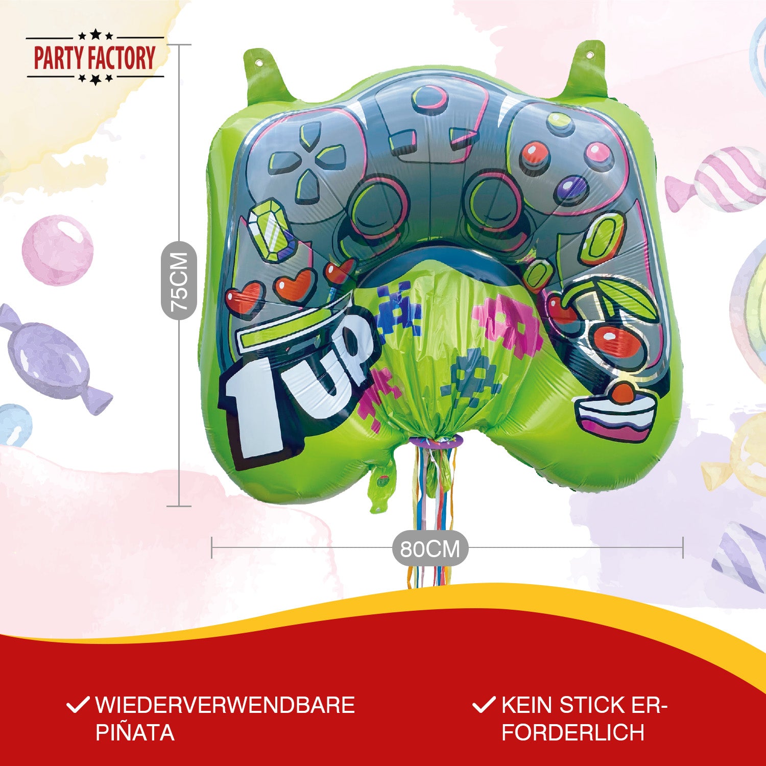 Zieh-Pinata Controller aufblasbar 80×75 cm 11