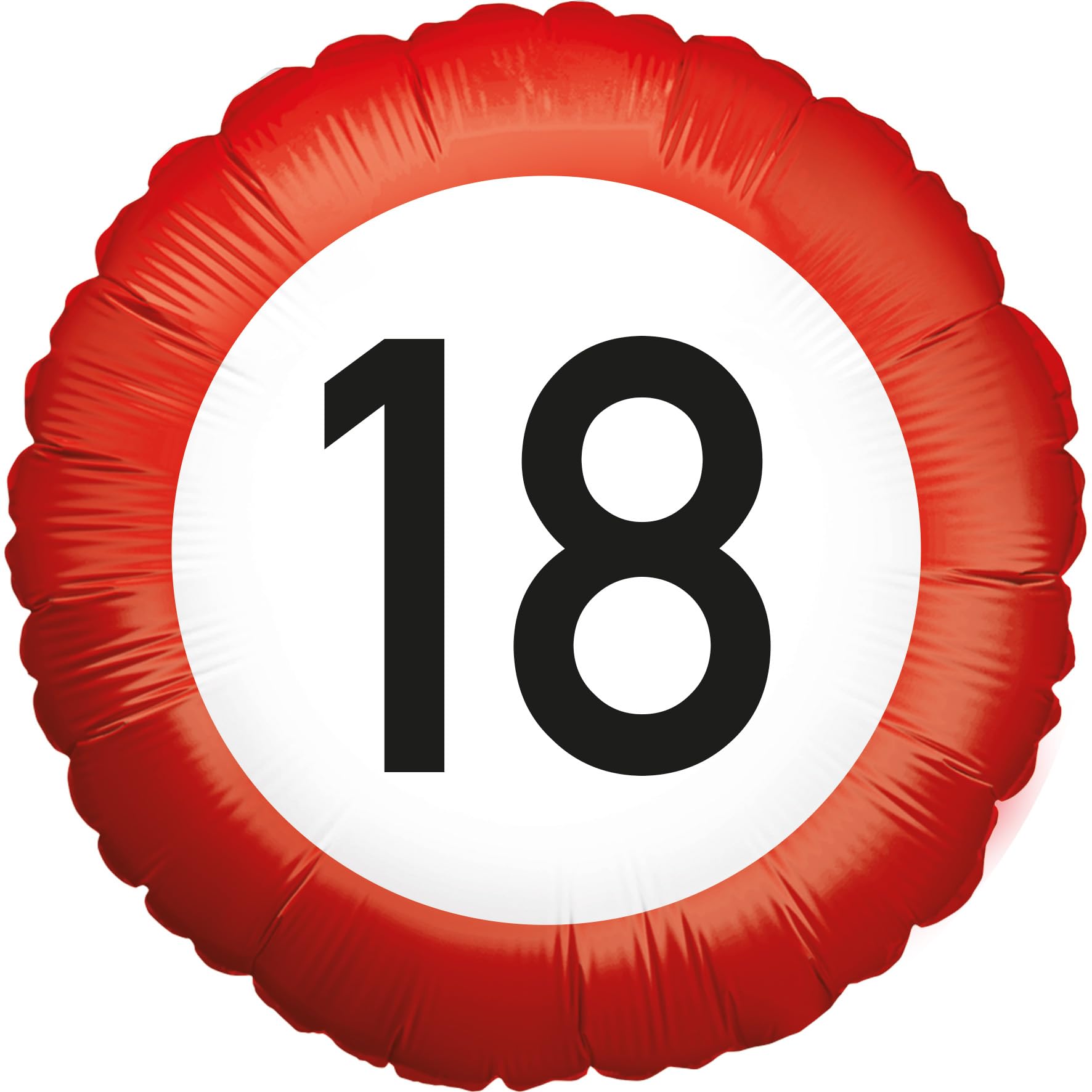 Foil balloon Happy Birthday 18 Round 45cm