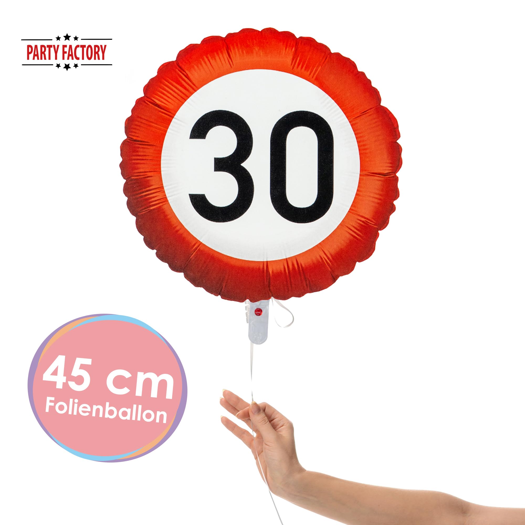 Folienballon Happy Birthday 30 Rund 45cm 2