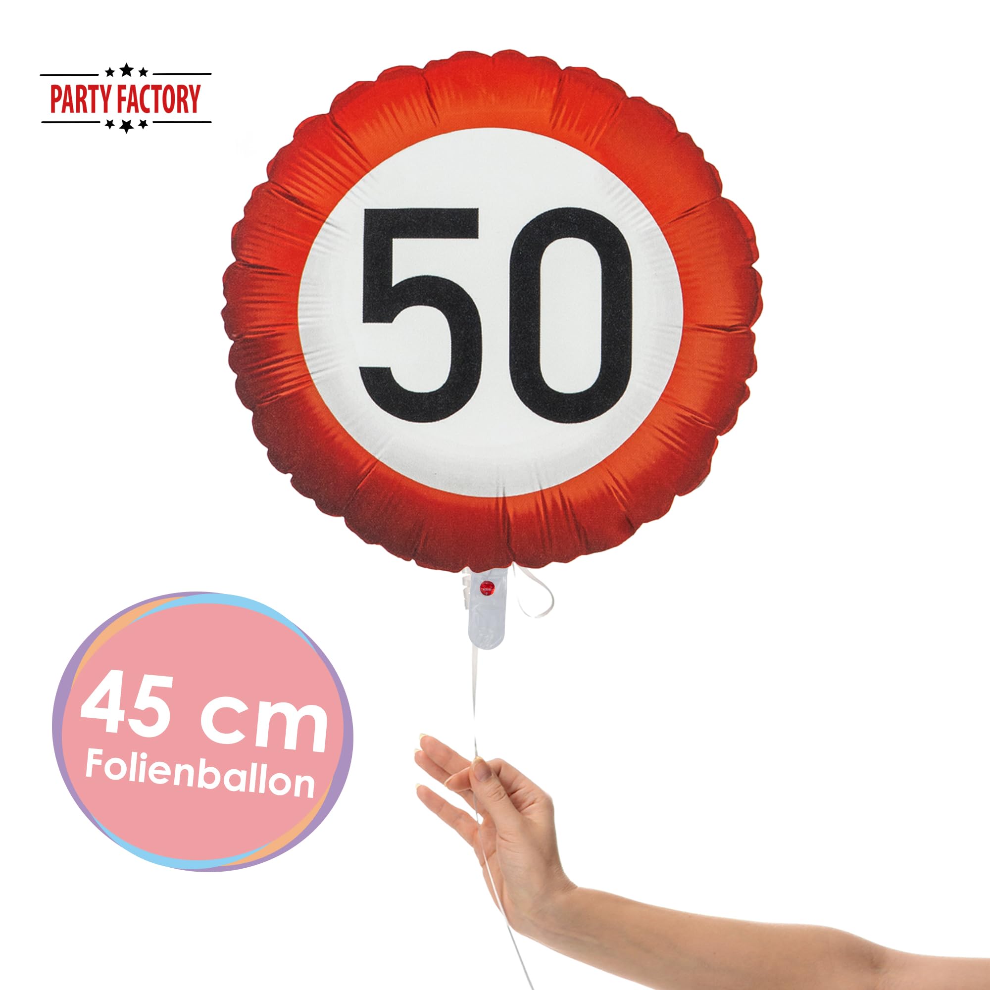 Folienballon Happy Birthday 50 Rund 45cm 2
