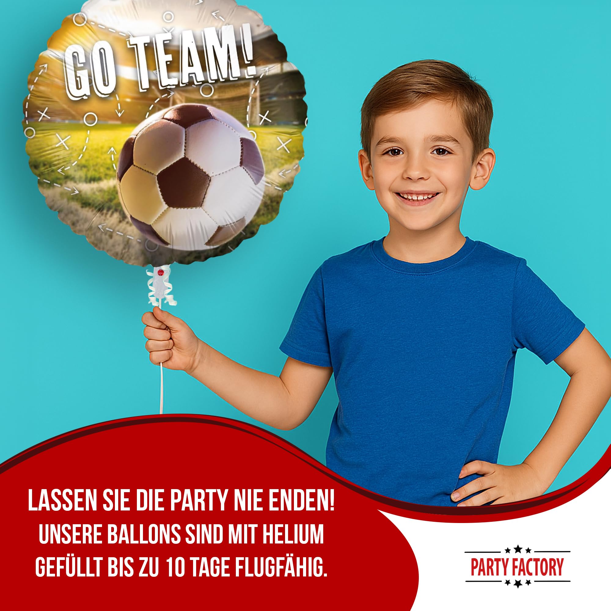 Realistic Football Foil Balloon, Round, 45cm, Design 1 3