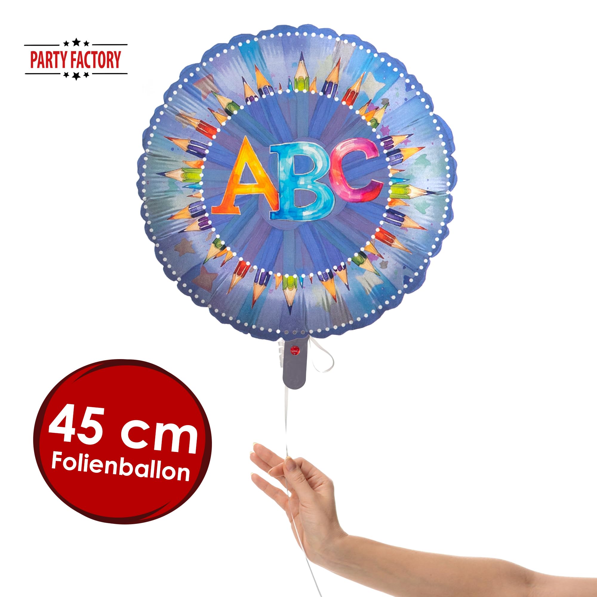 Foil balloon Back to school neutral round purple 45cm Design 1 2