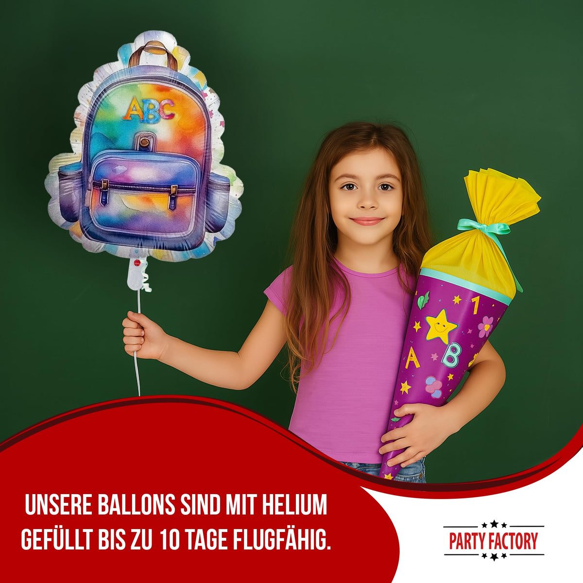 Folienballon Back to school Rucksack 50 x 60 cm 10