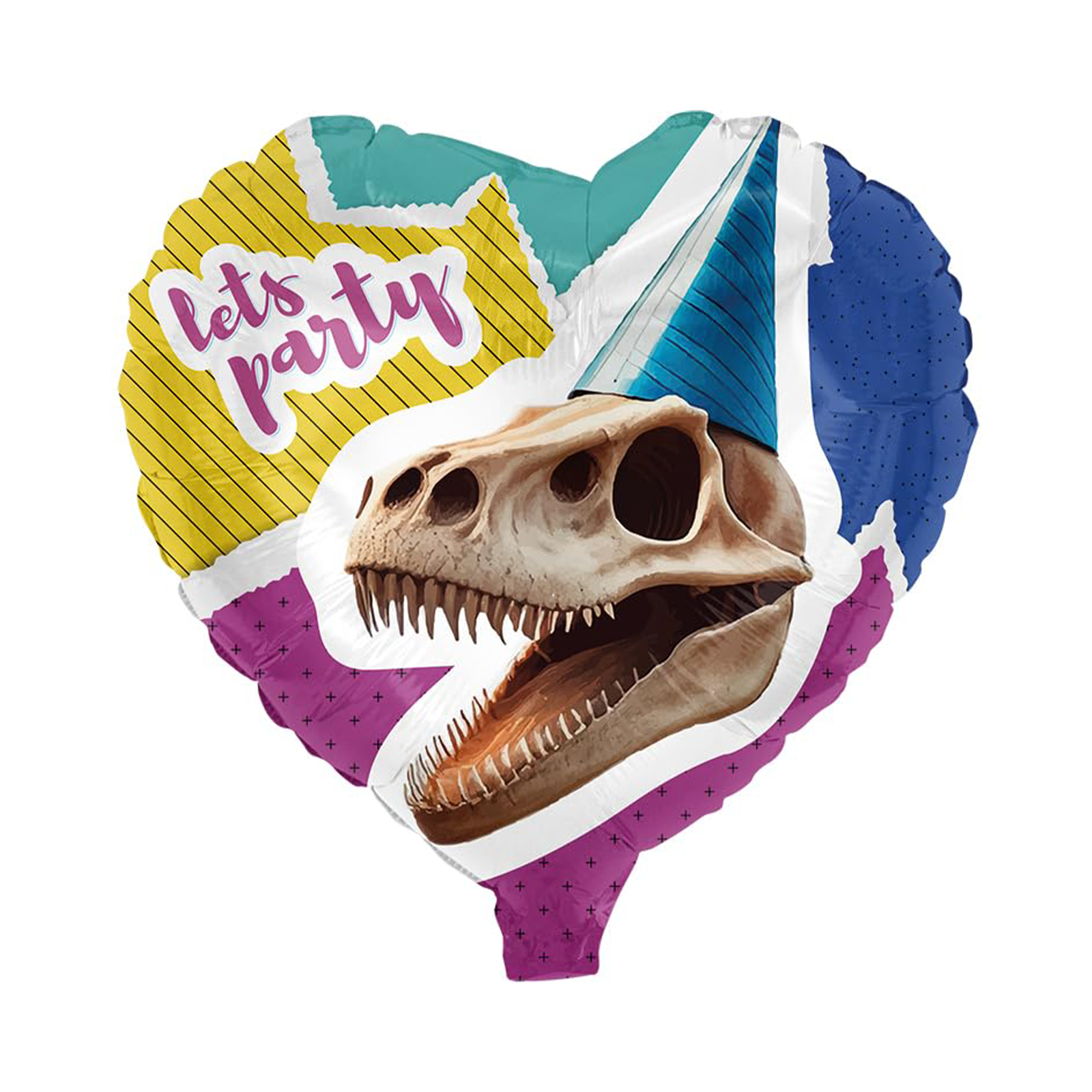 Folienballon Dino Skelett Herz 45cm 8