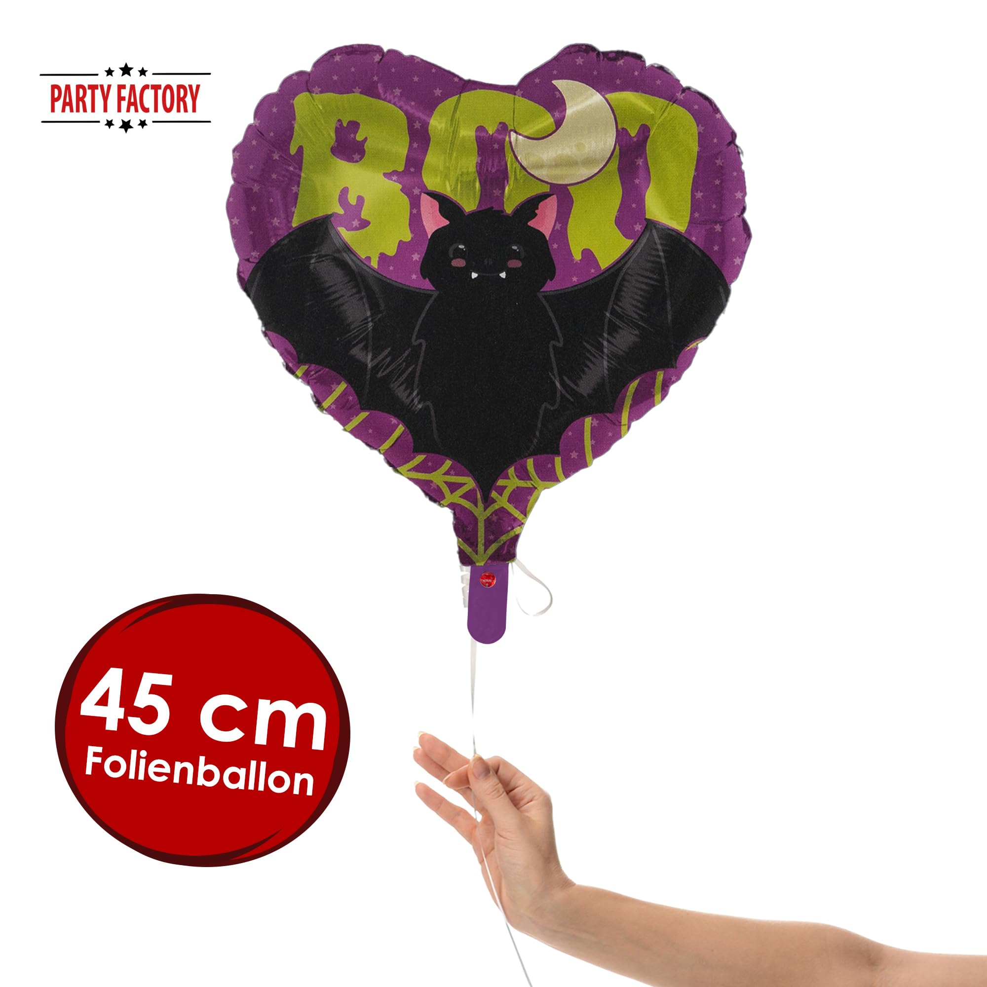 Foil balloon Halloween skeleton heart 45cm 2