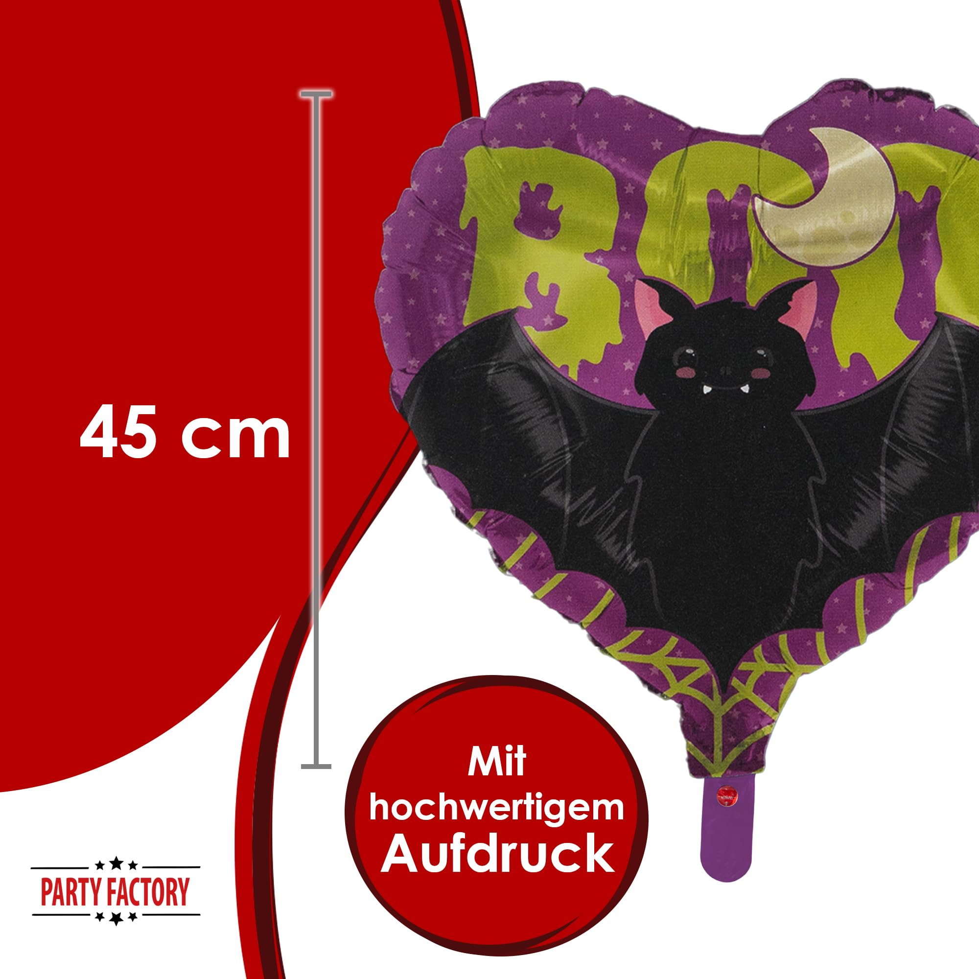 Foil balloon Halloween skeleton heart 45cm 4