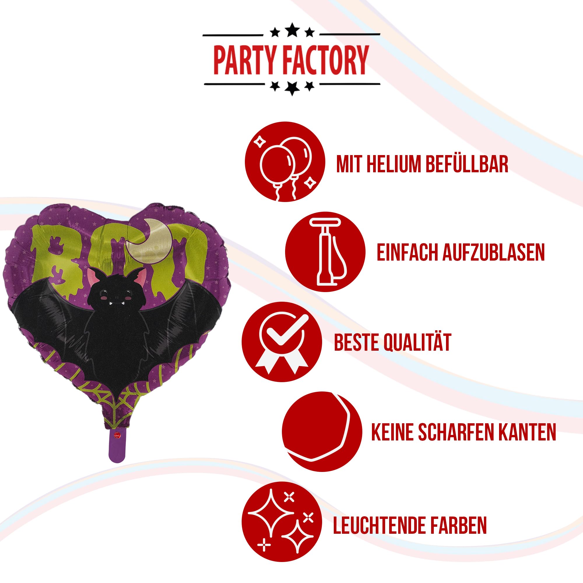Foil balloon Halloween skeleton heart 45cm 5