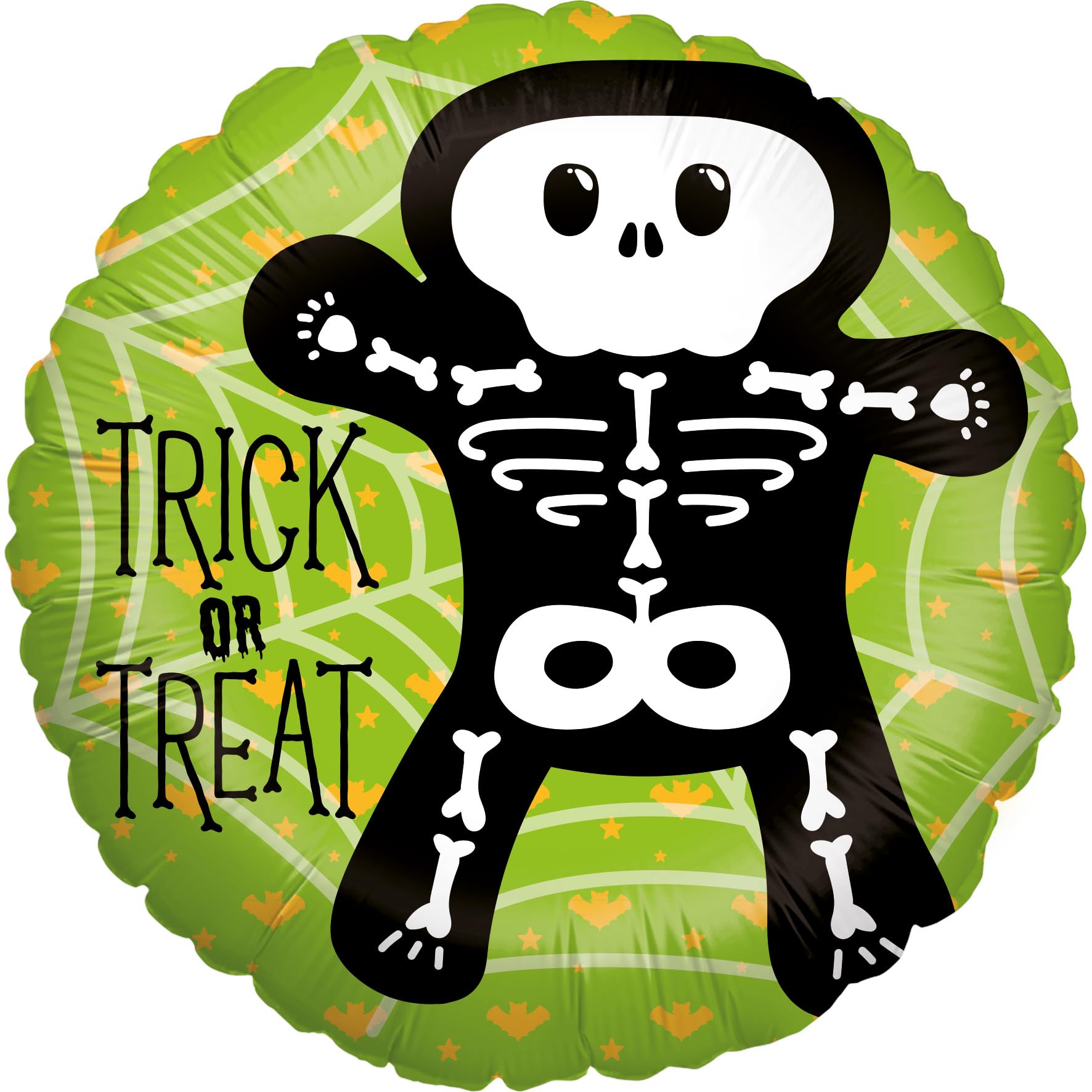 Folienballon Halloween Skelett Rund 45cm