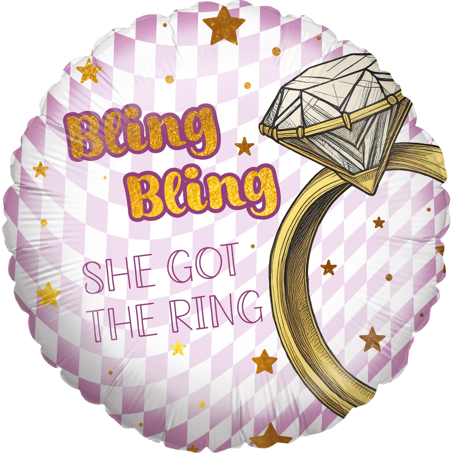 Foil balloon Bachelorette Bling Bling Round 45cm Motif 2